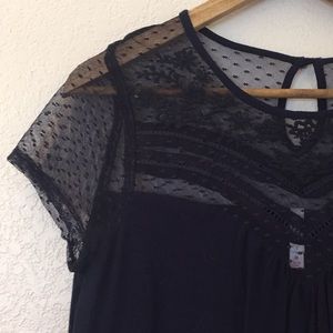 Navy mesh swing dress